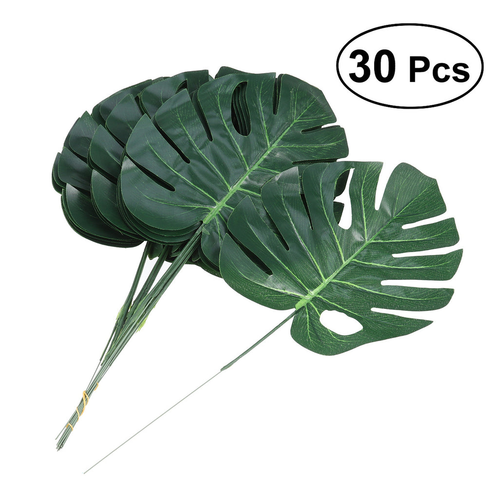 Fake Monstera Leaves